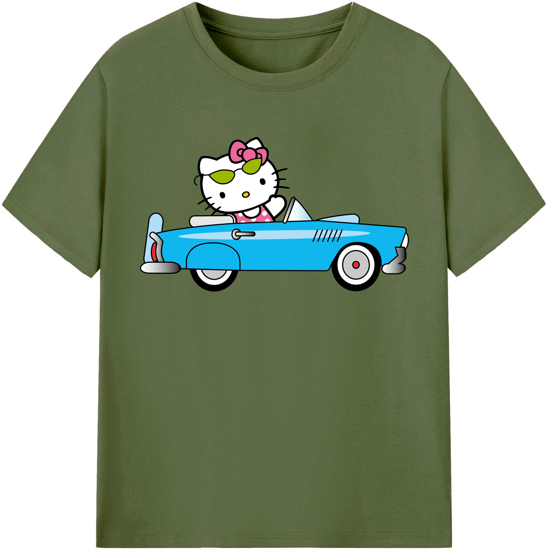 （画像用） Hello Kitty ハローキティ 綿100％半袖Tシャツ（フロントプリント）